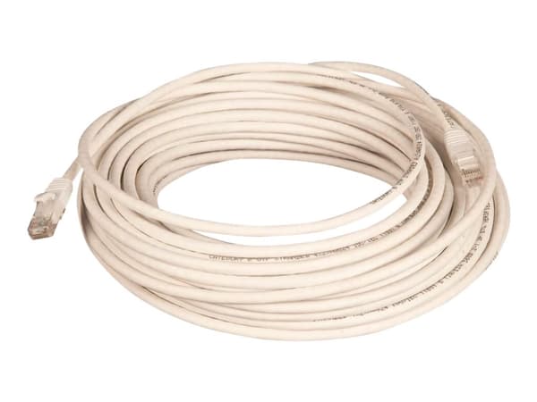 Lanview - Nätverkskabel - RJ-45 (hane) till RJ-45 (hane) - 30 m - 6 mm - UTP - CAT 6 - halogenfri, formpressad, hakfri - vit