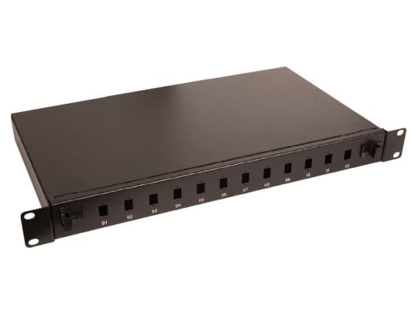 Lanview - Patch-panel - rackmontering - SC/LC Duplex X 12 - svart - 1U - 19"