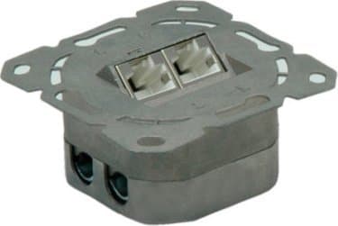 Value Cat.6a Flush Mount Wall Jack, STP, horizontal white, Valkoinen, Metalli