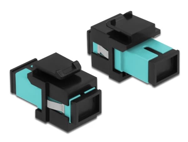 Delock - Kopplingsdon för nätverk - SC-läge (multi-mode) (hona) till SC-läge (multi-mode) (hona) - fiberoptisk - simplex - trapetsjack - svart, havsb