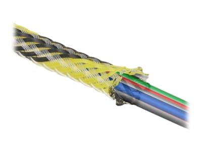Delock - Flätad ärm - stretchable - 2 m - svart, gul