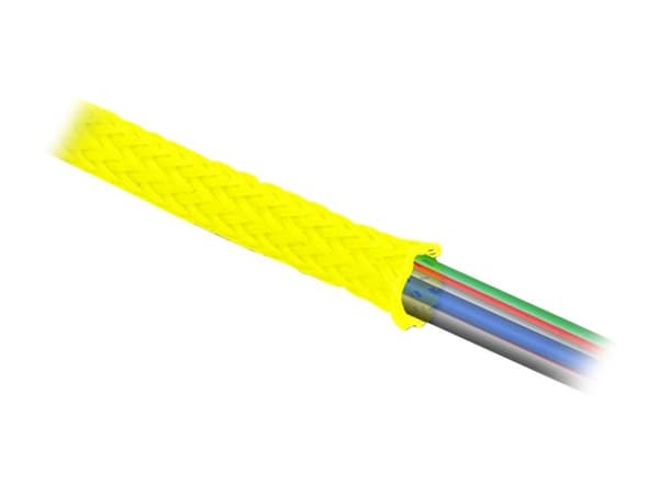Delock - Flätad ärm - stretchable - 2 m - gul