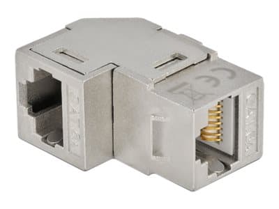 Delock - Modulinnlegg (kopling) - CAT 6a - STP - RJ-45 - hvit, sølv
