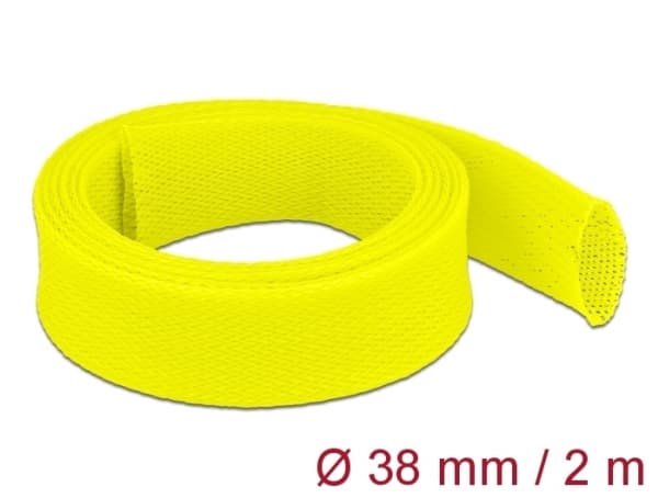 Delock - Flettet erme - strekkbar - 2 m - gul