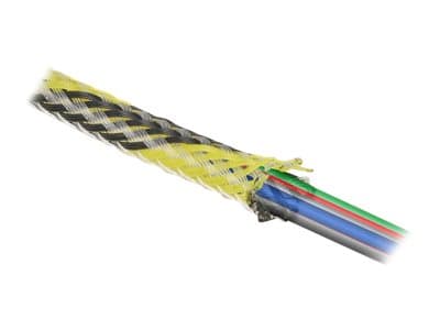 Delock - Flettet erme - strekkbar - 2 m - svart, gul