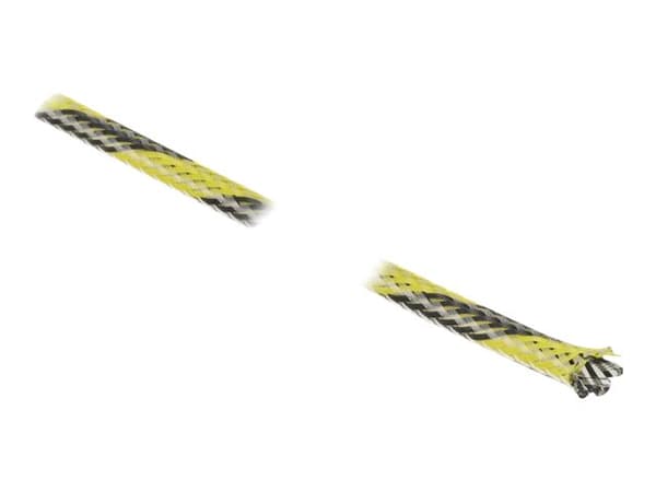 Delock - Flettet erme - strekkbar - 2 m - svart, gul