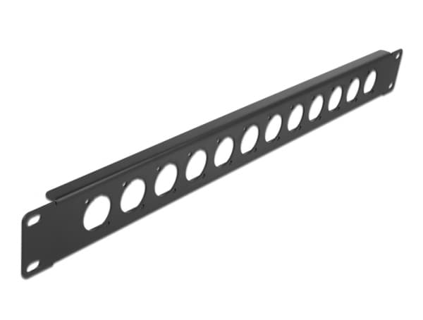 DeLOCK 86500, Musta, Metalli, Telinekiinnitys, 1U, 44,5 mm, 12,5 mm