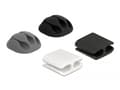 Miniatyrbilde 2 av 3: Delock - Cable holder and clip kit - grå, svart, hvit