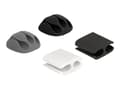 Miniatyrbilde 1 av 3: Delock - Cable holder and clip kit - grå, svart, hvit
