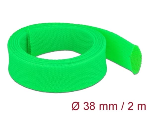Delock - Flätad ärm - stretchable - 2 m - grön