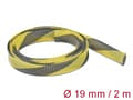 Miniatyrbilde 3 av 5: Delock - Flettet erme - strekkbar - 2 m - svart, gul