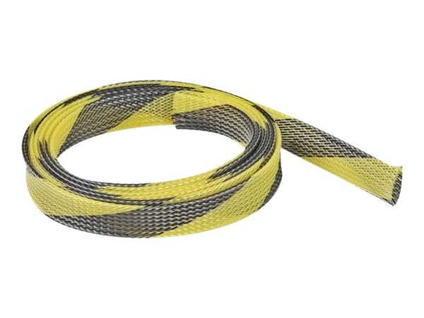 Delock - Flettet erme - strekkbar - 2 m - svart, gul