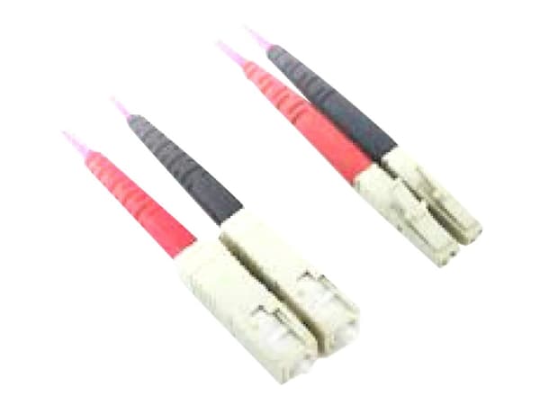 Lanview - Patchkabel - SC/UPC multimodus (hann) til LC/UPC multimodus (hann) - 2 m. - 2 mm - fiberoptikk - dupleks - 50 / 125 my - OM4 - halogenfri -