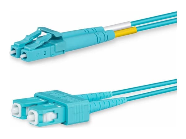 Lanview - Patch-kabel - LC/UPC-multiläge (hane) till SC/UPC-multiläge (hane) - 10 m - 2 mm - fiberoptisk - duplex - 50/125 mikron - OM3 - halogenfri