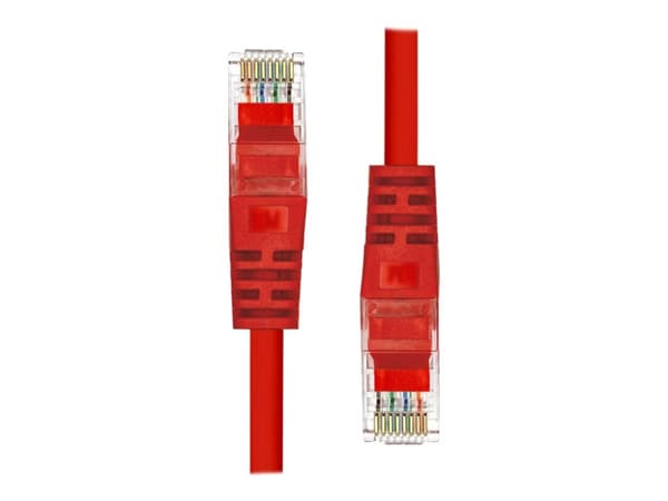 ProXtend - Koblingskabel - RJ-45 (hann) til RJ-45 (hann) - 3 m - UTP - CAT 5e - formstøpt, uten hindringer - rød
