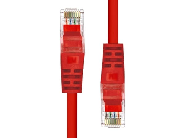 ProXtend - Koblingskabel - RJ-45 (hann) til RJ-45 (hann) - 3 m - UTP - CAT 5e - formstøpt, uten hindringer - rød