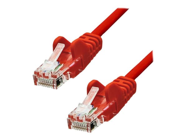 ProXtend - Koblingskabel - RJ-45 (hann) til RJ-45 (hann) - 3 m - UTP - CAT 5e - formstøpt, uten hindringer - rød