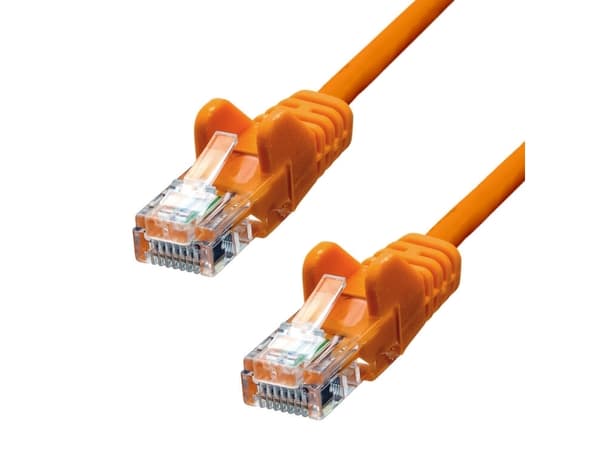 ProXtend - Koblingskabel - RJ-45 (hann) til RJ-45 (hann) - 15 m - UTP - CAT 5e - formstøpt, uten hindringer - oransje