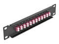 Miniatyrbilde 2 av 4: Delock - Koblingspanel - LC Duplex MM X 12 - svart - 1U - 10"