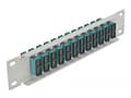 Miniatyrbild 4 av 4: Delock - Patch-panel - SC Duplex MM X 12 - grå - 1U - 10"