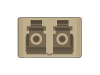 DeLOCK 66767, Kuitu, LC, Beige, Musta, Metalli, Telinekiinnitys, 1U