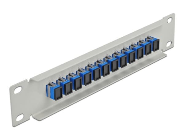 Delock - Koblingspanel - rackmonterbar - SC SM X 12 - grå, blå - 1U - 10"