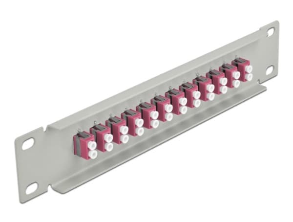 DeLOCK 66790, Kuitu, LC, Harmaa, Violetti, Metalli, Telinekiinnitys, 1U