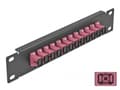 Miniatyrbilde 4 av 5: Delock - Koblingspanel - SC MM X 12 - svart - 1U - 10"