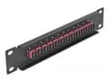 Miniatyrbilde 5 av 5: Delock - Koblingspanel - SC MM X 12 - svart - 1U - 10"