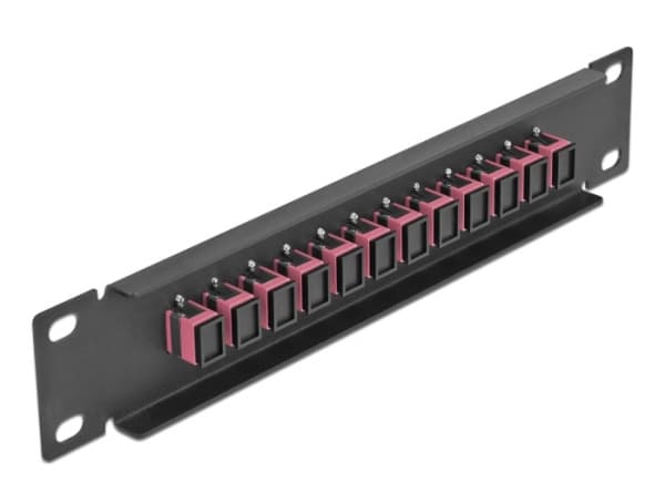 Delock - Koblingspanel - SC MM X 12 - svart - 1U - 10"