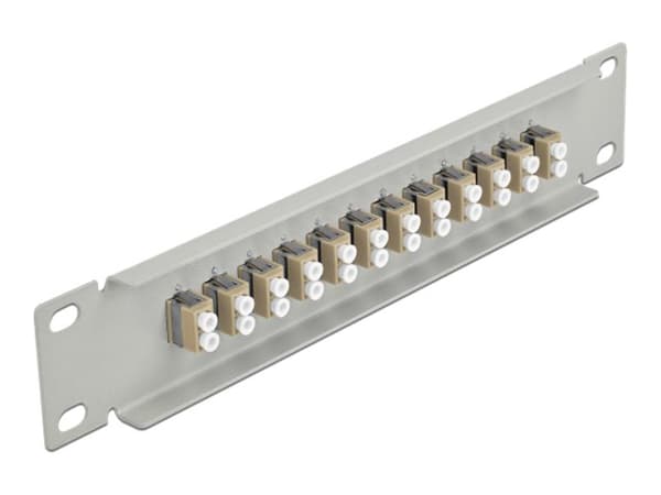 DeLOCK 66788, Kuitu, LC, Beige, Harmaa, Metalli, Telinekiinnitys, 1U