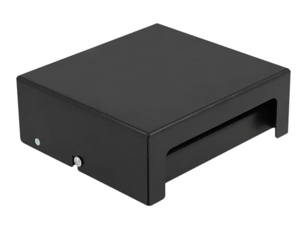 Delock - Blank keystone-patchpanel - väggmontering, kan monteras på DIN-skena - svart - 6 portar