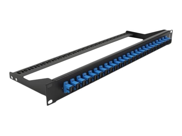 Delock - Patch-panel - rackmontering - SC SM X 24 - svart, blå - 1U - 19"