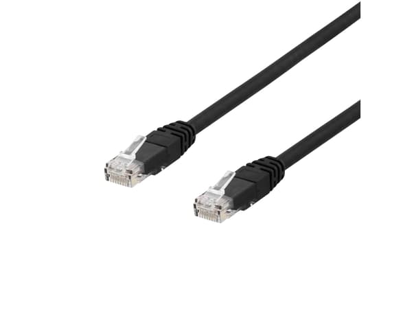 DELTACO - Koblingskabel - RJ-45 (hann) til RJ-45 (hann) - 7 m - UTP - CAT 6 - halogenfri - svart
