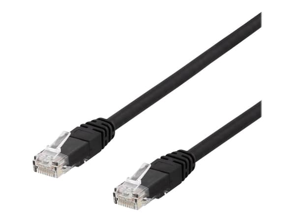 DELTACO - Koblingskabel - RJ-45 (hann) til RJ-45 (hann) - 7 m - UTP - CAT 6 - halogenfri - svart