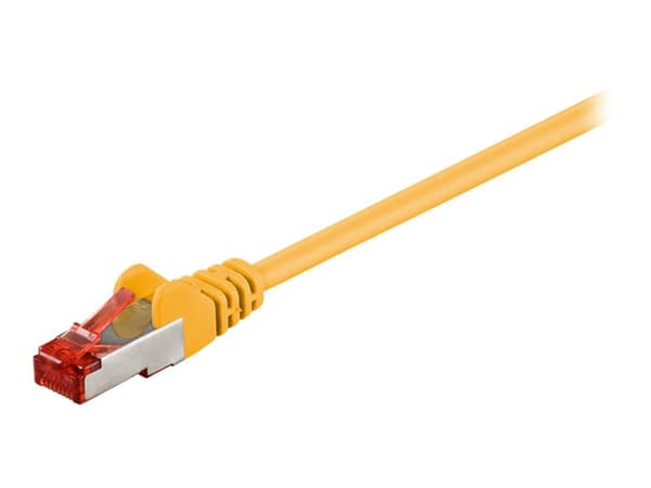 goobay - Liitäntäjohto - RJ-45 (uros) RJ-45 (uros) - 1 m - SFTP, PiMF - CAT 6 - muotoiltu, solmuton - keltainen