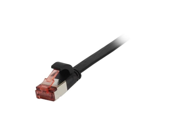 Patchkabel RJ45 CAT6 250Mhz 15m svart FTPUFTP TPESuperflex flat Synergy 21