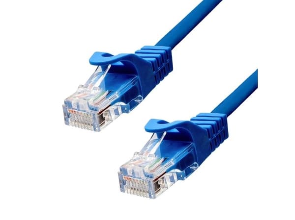 ProXtend - Koblingskabel - RJ-45 (hann) til RJ-45 (hann) - 1.5 m - 5.4 mm - UTP - CAT 5e - IEEE 802.3at - formstøpt, uten hindringer, flertrådet - bl