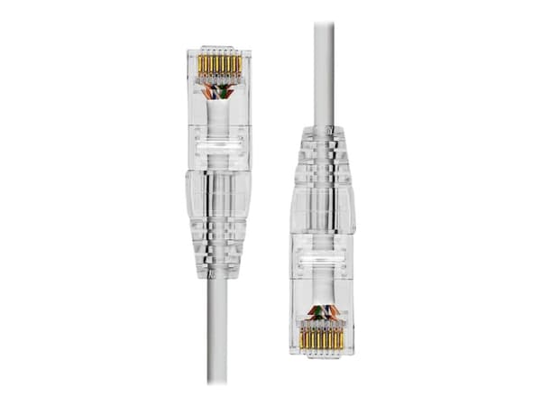 ProXtend Ultra Slim - Koblingskabel - RJ-45 (hann) til RJ-45 (hann) - 25 cm - 3.6 mm - UTP - CAT 6a - halogenfri, formstøpt, uten hindringer - grå