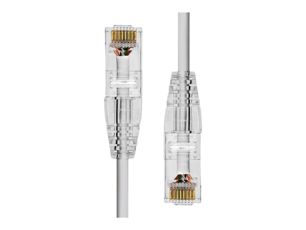 ProXtend Ultra Slim - Koblingskabel - RJ-45 (hann) til RJ-45 (hann) - 25 cm - 3.6 mm - UTP - CAT 6a - halogenfri, formstøpt, uten hindringer - grå