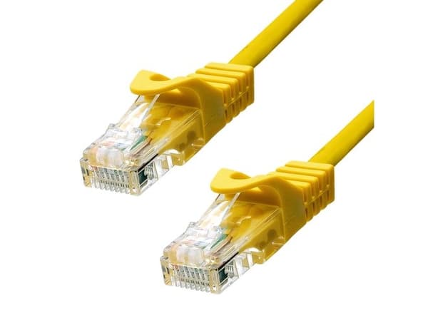 ProXtend 5UTP-15Y, 15 m, Cat5e, U/UTP (UTP), RJ-45, RJ-45, gul