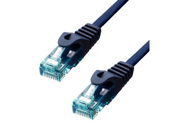 ProXtend - Patch-kabel - RJ-45 (hane) till RJ-45 (hane) - 75 cm - 6 mm - UTP - CAT 6a - IEEE 802.3at - halogenfri, formpressad, hakfri, tvinnad - blå