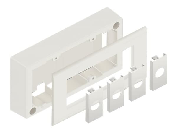 Delock - Easy 45 - ytmonterad dosa - 4 modules - vit, RAL 9003