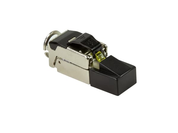 LogiLink MP0081, RJ45, Musta, Metallinen, Uros, Suora, Metalli, Muovi, Cat8.1