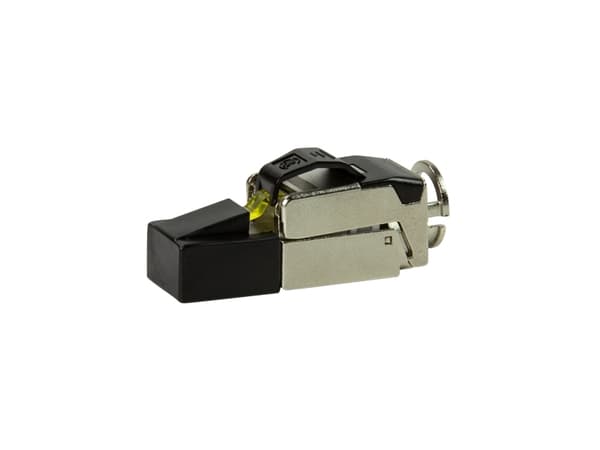 LogiLink MP0081, RJ45, Musta, Metallinen, Uros, Suora, Metalli, Muovi, Cat8.1