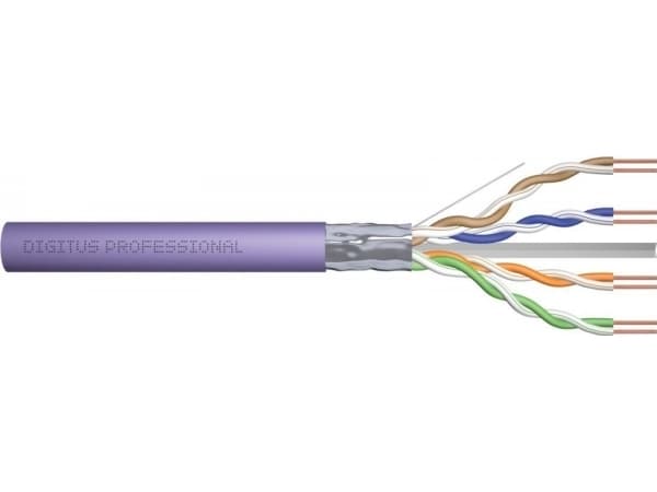 DIGITUS Professional - Installasjonskabel - 500 m - 7,6 mm - brettet uskjermet tvunnet par (F/UTP) - simpleks - CAT 6 - IEEE 802.5/IEEE 802.3 - halog