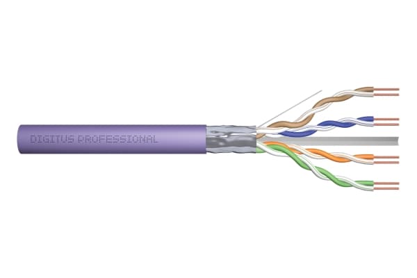DIGITUS Professional - Installasjonskabel - 500 m - 7,6 mm - brettet uskjermet tvunnet par (F/UTP) - simpleks - CAT 6 - IEEE 802.5/IEEE 802.3 - halog