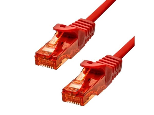 ProXtend 6UTP-005R, Cat6, U/UTP (UTP), RJ-45, RJ-45, Rød