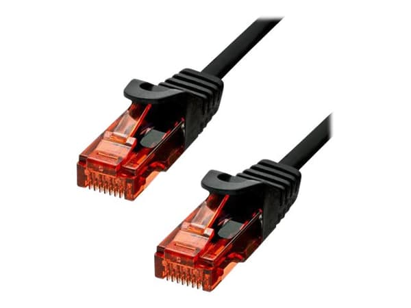 ProXtend - Koblingskabel - RJ-45 (hann) til RJ-45 (hann) - 75 cm - 6 mm - UTP - CAT 6 - halogenfri, uten hindringer, flertrådet - svart