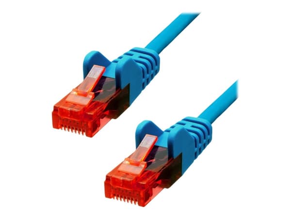 ProXtend - Koblingskabel - RJ-45 (hann) til RJ-45 (hann) - 30 cm - 6 mm - UTP - CAT 6 - halogenfri, uten hindringer, flertrådet - blå